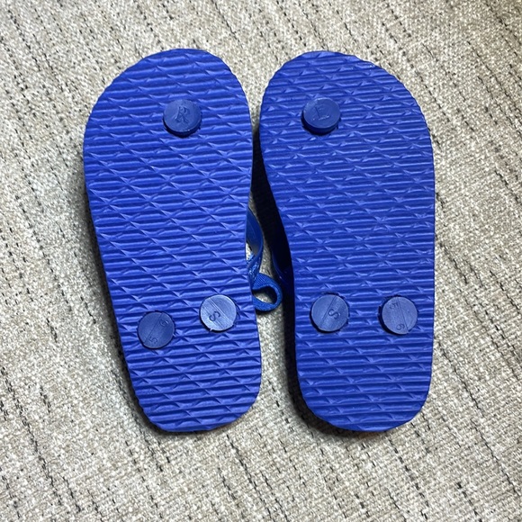 🛑sold🛑 Blue thong sandal with elastic ankle strap - Picture 2 of 2